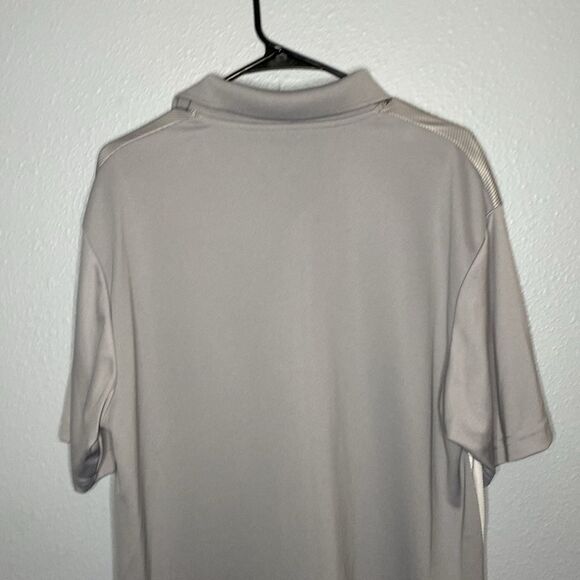Jack Nicklaus Gray and White Striped Collared Polo Golf Shirt Size Large - Picture 7 of 9